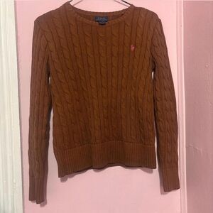 Polo Ralph Lauren Rust Cable Knit Sweater
